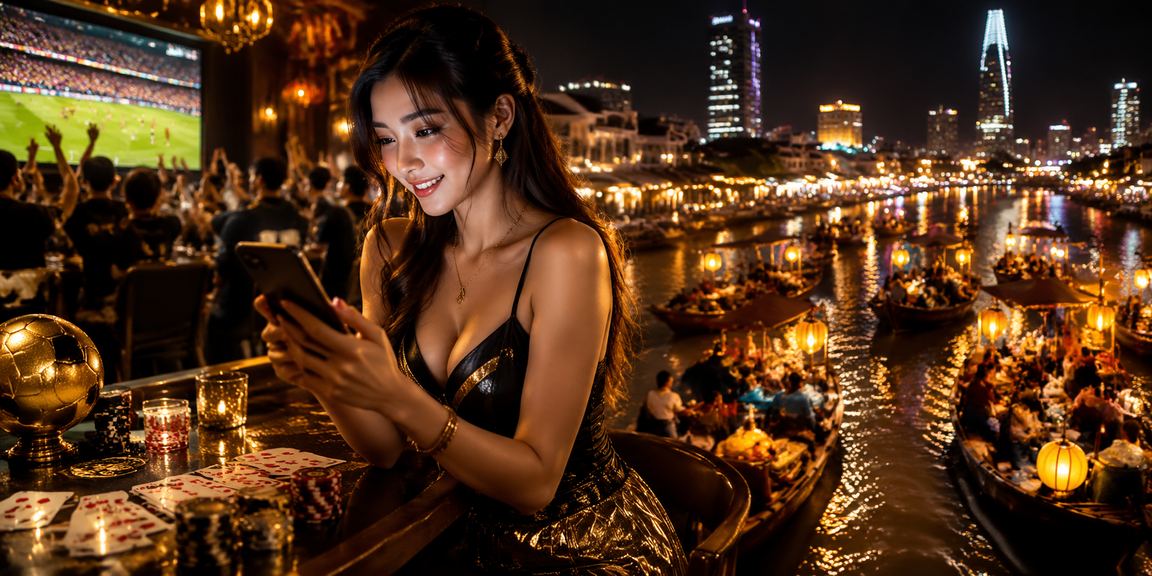 Người chơi tại TP.HCM tham gia trò chơi bài trực tuyến trong không gian neon rực rỡ